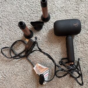 Black Hair Dryer with Attachments